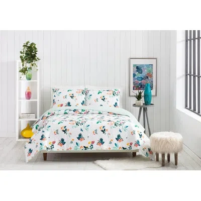 Makers Collective Daydreaming Floral 100% Cotton Reversible Quilt Set In Multi