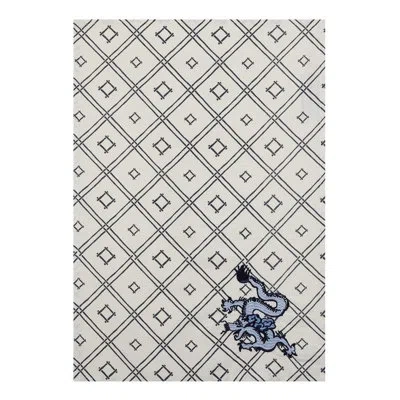 Makers Collective Dragon Rose Kitchen Towel By Madcap Cottage In Blue