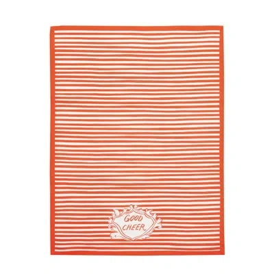 Makers Collective Good Cheer Dishcloth In Orange