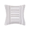 Makers Collective Gray Stripe Patch Pillow