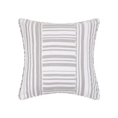 Makers Collective Gray Stripe Patch Pillow