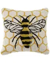 Makers Collective Honeycomb Bee Wool Hook Pillow