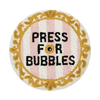 Makers Collective Jg Co. By Amie And Jolie Sikes Bubbles Bell Hook Pillow In Pink;gold
