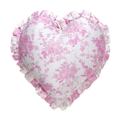 Makers Collective Jg Co. By Amie And Jolie Sikes Heart Toile Pillow In Pink