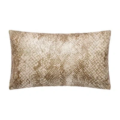 Makers Collective Jg Co. By Amie And Jolie Sikes Snake Sequin Printed Pillow In Beige