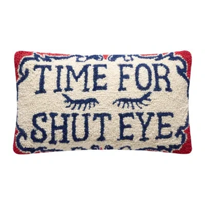 Makers Collective Jg Co. By Amie And Jolie Sikes Time For Shut Eye Hook Pillow In Blue;red;cream