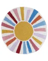 Makers Collective Rainbow Sun Wool Hook Pillow In Multi