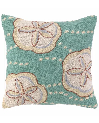 Makers Collective Sand Dollar Wool Hook Pillow In Green
