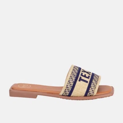 Maker's Women's Bobbie Game Day Texas Sandals In Blue In Neutral
