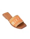 Maker's Women's Bobbie Game Day Texas Sandals In Orange In Gold