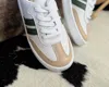 Maker's Women's Double Stripe Sneakers In White/green In Multi