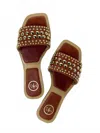 Maker's Women's Gia Studded Sandals In Tan In Brown