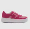 Maker's Women's Lace Up Platform Sneakers In Pink In Red