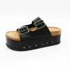 Maker's Women's Platform Sandals In Black In Black