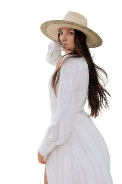Maki Palmata Camila Hat In White
