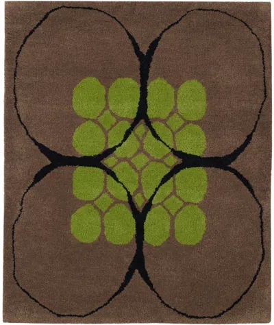Maki Rugs Brown & Green Stone Rug In Brown/green