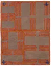 Maki Rugs Brown & Orange Circuit Rug In Grey/brown