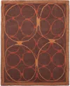 Maki Rugs Brown & Orange Link Rug In Rusty Brown