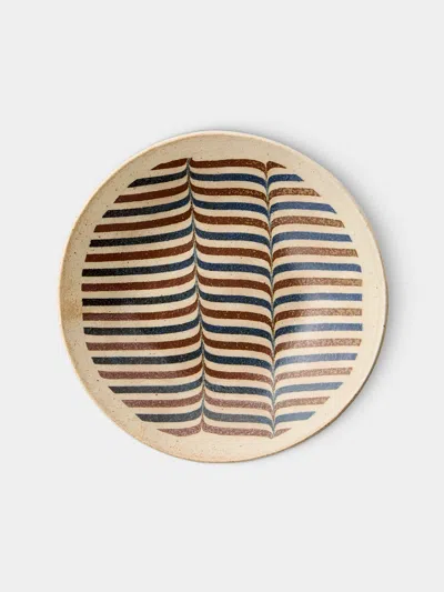 Makidani-gama No. 1 Nerikomi Ceramic Plates - 8.5in/22cm (set Of 6) In Multi