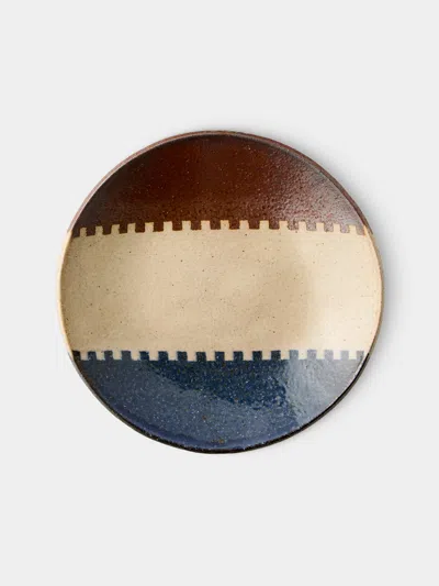 Makidani-gama No. 3 Nerikomi Ceramic Plates - 6in/15cm (set Of 5)