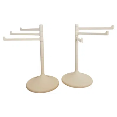 Pre-owned Makio Hasuike Pair Of Rare Midcentury Towel Rack, Space Age, Italy, 1970s In Sand