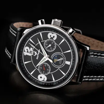 Pre-owned Maktime Chronograph Mechanical Moon Phase Poljot 31679 Hand Wound Russia Watch