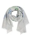 Mala Alisha Frayed Scarf In Gray