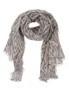 Mala Alisha Willow Fringed Scarf In Gray