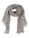 Mala Alisha Willow Fringed Scarf In Gray