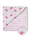 Malabar Baby Unisex 4-layer All Season Snug Blanket - Baby, Little Kid, Big Kid In Lotus (white  Pink)