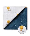 Malabar Baby Unisex 4-layer All Season Snug Blanket - Baby, Little Kid, Big Kid In Mystical Night (white  Blue)