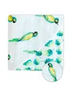 Malabar Baby Unisex 4-layer All Season Snug Blanket - Baby, Little Kid, Big Kid In Parrot (white  Green)