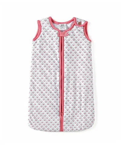 Malabar Baby Unisex Gots Certified Organic Cotton Quilted Lightweight Handmade Wearable Blanket - Baby, Little Ki In Miami (teal/pink  White)