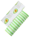 Malabar Baby Unisex Swaddle Gift Set - Baby, Little Kid In Avo-cuddle (avocado + Lime Stripe)