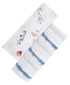 Malabar Baby Unisex Swaddle Gift Set - Baby, Little Kid, Big Kid In Blue