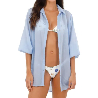 Malai Akumal Cover-up Shirt In Blue
