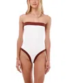 Malai Barn Color Blend Lunaria Bandeau One Piece In White