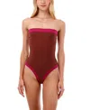 Malai Blend Lunaria Bandeau One Piece In Brown