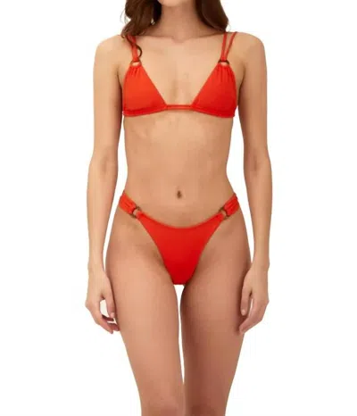 Malai Bold Ring Bikini Bottom In Brisa Raspberry In Multi
