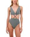 Malai Danza Double O-ring Cutout One Piece In Gray
