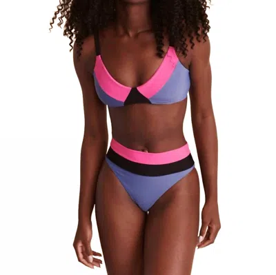 Malai Midi Bikini Top In Blue In Multi