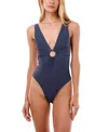 Malai Misha Hoop O-ring Moderate Coverage One Piece In Blue