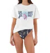 Malai Summertime Oversize T-shirt In White In Multi