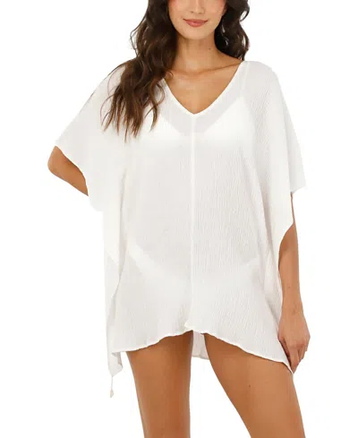 Malai Textured Amara Kaftan In White