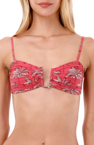 Malai Tropical Wine Bruma V-wire Bikini Top In Multi