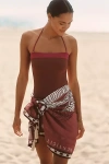 Malai Tropical Wine Maxi Sarong In Brown