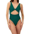 Malai Women's Textured Wave Brisa Twix One Piece In Emerald In Green