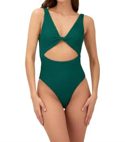 Malai Women's Textured Wave Brisa Twix One Piece In Emerald In Green