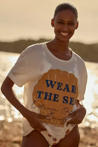 Malai X Anthropologie We Are The Sea Tee In White