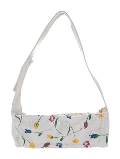 Pre-owned Malandrino Leather Shoulder Bag In White